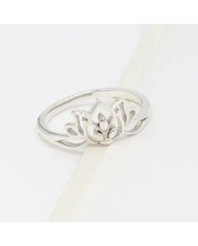 925 Sterling Silver Handmade Lotus Ring - Dainty Minimalist Jewelry
