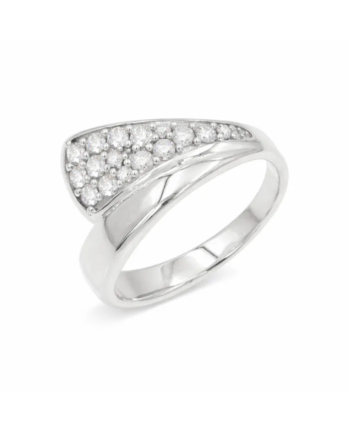 Moissanite Ring in Sterling Silver - Elegant Minimalist Handmade Jewelry