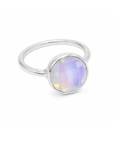 Opal Quartz Ring - 925 Sterling Silver Handmade Minimalist Jewelry