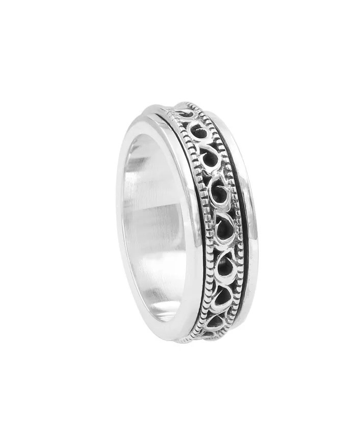 925 Sterling Silver Spinner Ring - Handmade Anxiety & Meditation Jewelry