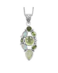 Rainbow Moonstone Cross Necklace - 925 Sterling Silver Faith Jewelry