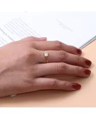 Swarovski Crystal Ring - Gold Plated 925 Sterling Silver Handmade Jewelry