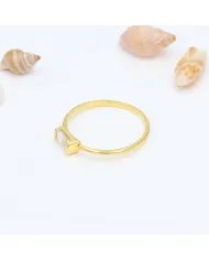 Swarovski Crystal Ring - Gold Plated 925 Sterling Silver Handmade Jewelry