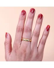 Swarovski Crystal Dot Ring - 925 Sterling Silver Gold Plated Jewelry