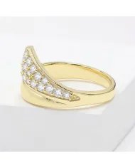 Elegant Moissanite Ring – Gold Plated Sterling Silver Jewelry
