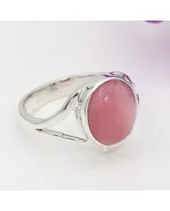 Pink Opal Ring - 925 Sterling Silver Handmade Oval Gemstone Jewelry