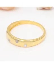 Sprinkler Diamond 925 Sterling Silver Gold Plated Handmade Ring