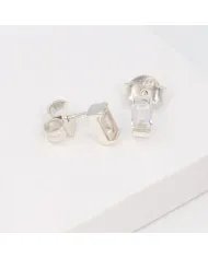 Crystal Stud Earrings - 925 Sterling Silver Jewelry