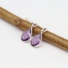 Tear Drop Earrings, Amethyst Earrings, Dangle Earrings, Silver Earrings, Statement Earrings, Ear Wire Earrings, Dainty Earrings