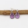 Tear Drop Earrings, Amethyst Earrings, Dangle Earrings, Silver Earrings, Statement Earrings, Ear Wire Earrings, Dainty Earrings