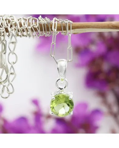 Peridot Pendant - Handmade 925 Sterling Silver Gemstone Jewelry