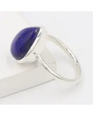 Lapis Lazuli Ring - 925 Sterling Silver Handmade Dainty Gemstone Jewelry