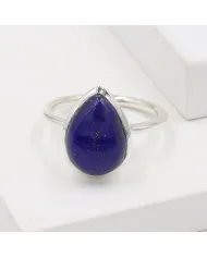 Lapis Lazuli Ring - 925 Sterling Silver Handmade Dainty Gemstone Jewelry