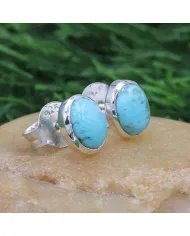 Arizona Turquoise Stud Earrings – Handmade 925 Sterling Silver Jewelry