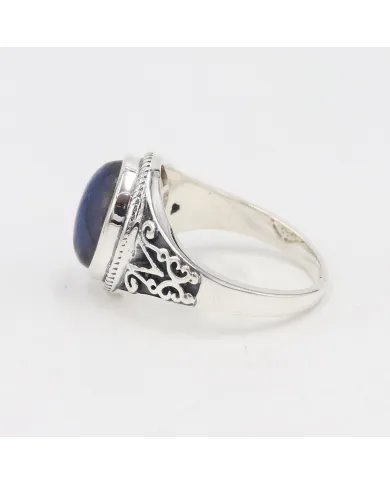 Natural Labradorite Ring - 925 Sterling Silver Handmade Boho Jewelry