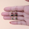 Watermelon Tourmaline Earrings, 18k Gold Earrings, Lever Back Earrings, Drop & Dangle Earrings, October Birthstone, Gift for Her