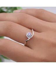 Natural Tanzanite Swirl Ring - 925 Sterling Silver Handmade Jewelry
