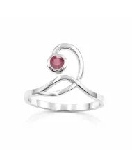 Natural Ruby Ring - 925 Sterling Silver Handmade Gemstone Modern Jewelry