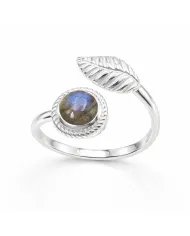 Labradorite Leaf Ring - 925 Sterling Silver Nature-Inspired Jewelry