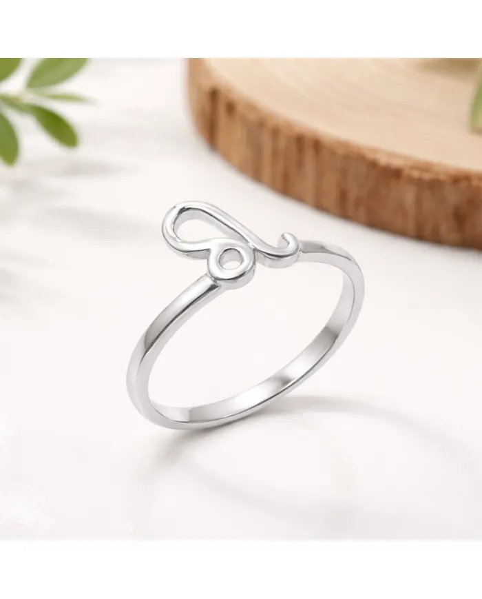 Leo Zodiac Ring - 925 Sterling Silver Minimalist Astrology Jewelry