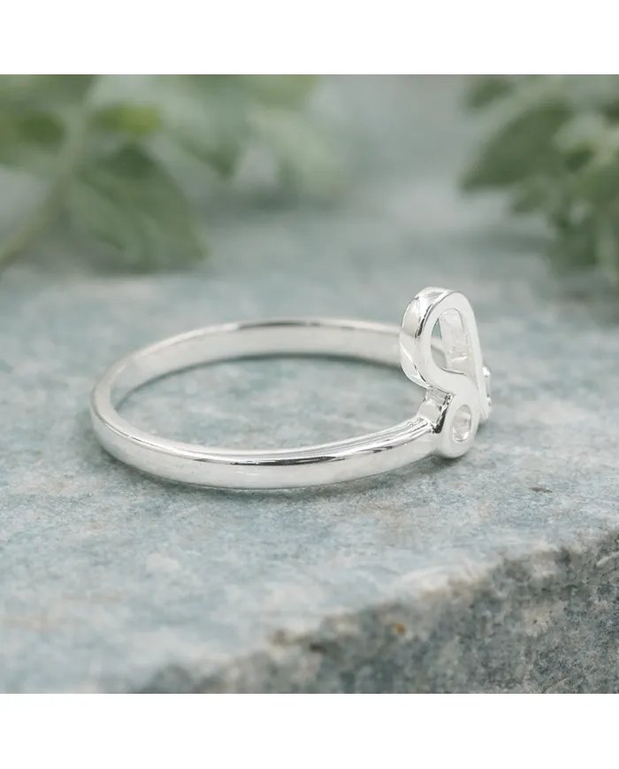 Leo Zodiac Ring - 925 Sterling Silver Minimalist Astrology Jewelry