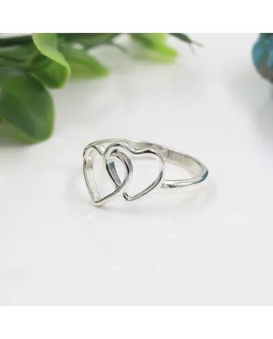 Heart-shaped Ring in 925 Sterling Silver – Handmade Minimalist Jewelry
