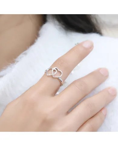 Heart-shaped Ring in 925 Sterling Silver – Handmade Minimalist Jewelry