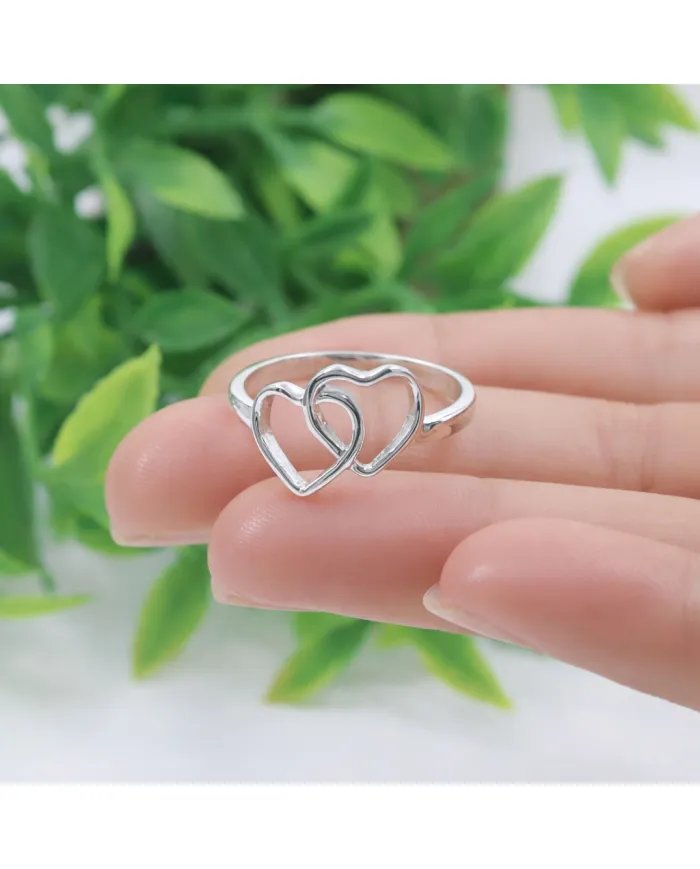 Heart-shaped Ring in 925 Sterling Silver – Handmade Minimalist Jewelry
