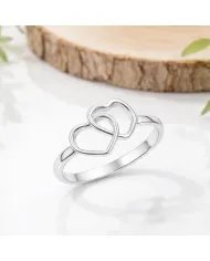 Heart-shaped Ring in 925 Sterling Silver – Handmade Minimalist Jewelry
