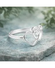 Heart-shaped Ring in 925 Sterling Silver – Handmade Minimalist Jewelry