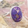 Purple Turquoise Ring, Sterling Silver Ring, Statement Ring, Trendy Ring for Girls, Engagement Ring for Girls, Birthstone Ring