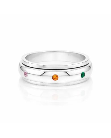7 Chakra Spinner Ring – 925 Silver Fidget, Meditation & Anxiety Jewelry