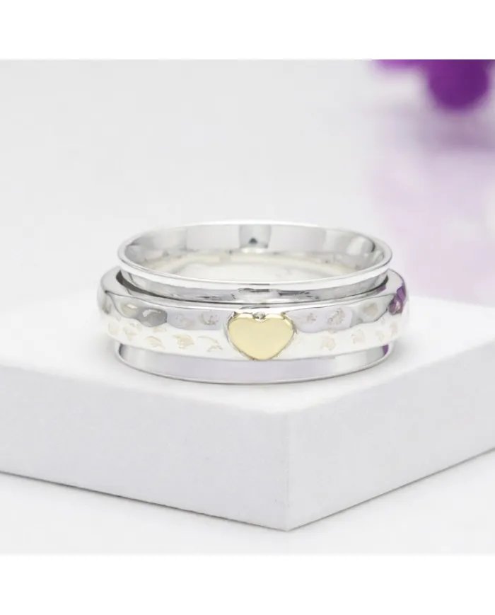 Calming Spinner Ring in 925 Sterling Silver – Meditation & Fidget Jewelry