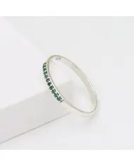 Natural Emerald Ring - Sterling Silver Ring Minimalist Rings for Her