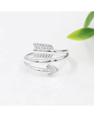 Arrow Heart Ring 925 Sterling Silver - Unique Handmade Jewelry for Love