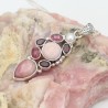 Pink Opal Pendant, Designer Silver Pendant, Garnet Necklace, Charm Pendant, Tourmaline Pendant, Pearl Pendant, Necklaces for Her