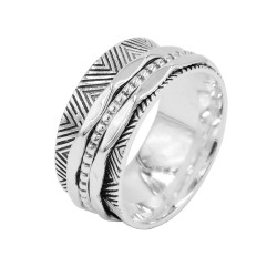 Spinner Ring, Sterling Silver Ring, Promise Ring, Thumb Ring, Yoga Ring, Fidget Ring, Meditation Ring, Designer Unisex Ring