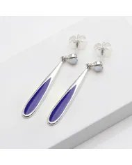 Rainbow Moonstone Enamel Earrings - 925 Sterling Silver Handmade