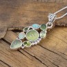 Ethiopian Opal Pendant, Silver Necklace, Prehnite Pendant, Idocrase Pendant, Statement Pendant, Peridot Pendant, Women's Pendant