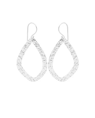 Hammered Dangle Earrings - 925 Sterling Silver Handmade Jewelry