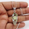 Ethiopian Opal Pendant, Silver Necklace, Prehnite Pendant, Idocrase Pendant, Statement Pendant, Peridot Pendant, Women's Pendant