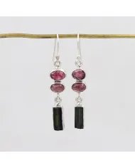 Multi Tourmaline Earrings – Handmade 925 Sterling Silver Jewelry