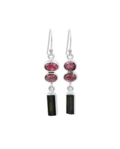 Multi Tourmaline Earrings – Handmade 925 Sterling Silver Jewelry