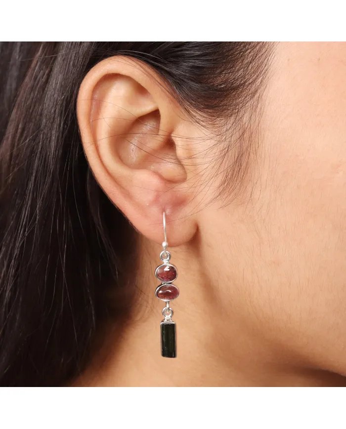 Multi Tourmaline Earrings – Handmade 925 Sterling Silver Jewelry