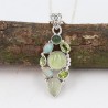 Ethiopian Opal Pendant, Silver Necklace, Prehnite Pendant, Idocrase Pendant, Statement Pendant, Peridot Pendant, Women's Pendant