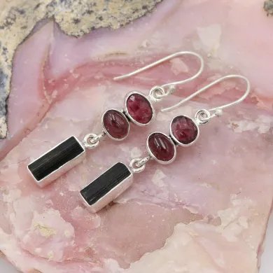 Multi Tourmaline Earrings – Handmade 925 Sterling Silver Jewelry