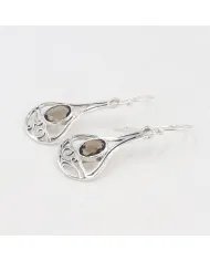 Smoky Quartz Earrings - 925 Sterling Silver Handmade Gemstone Jewelry Gift
