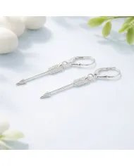 925 Sterling Silver Arrow Earrings - Handmade Geometric Jewelry
