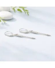 925 Sterling Silver Arrow Earrings - Handmade Geometric Jewelry