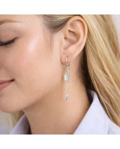 925 Sterling Silver Arrow Earrings - Handmade Geometric Jewelry